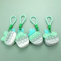 Gradient green stress relief silicone coin purse