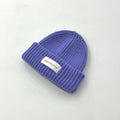 Simple cloth label children's knitted hat-purple