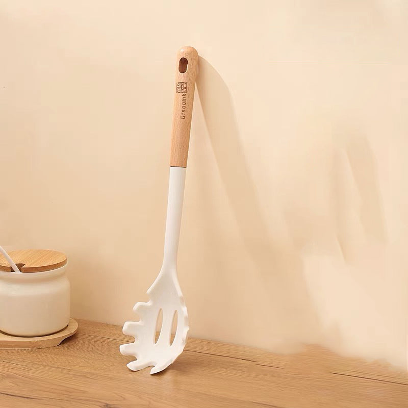 Nordic style silicone cooking utensils-pasta server