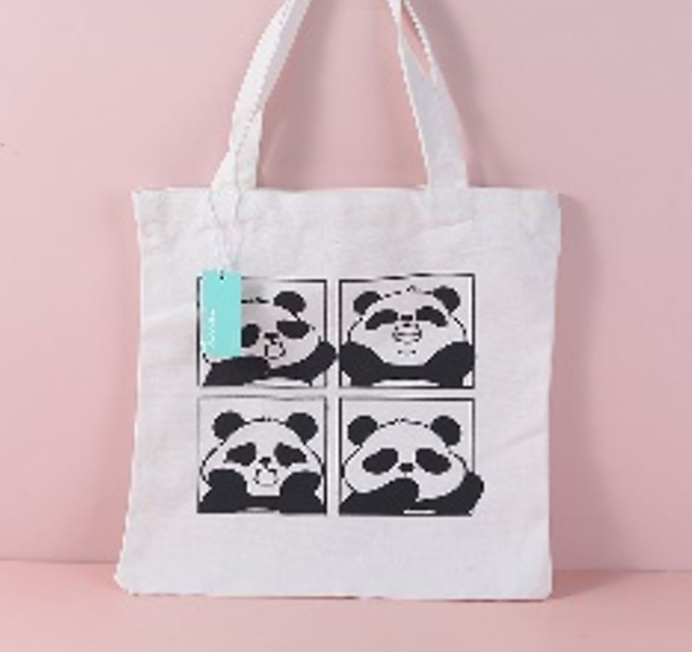 Cute panda shopping bag