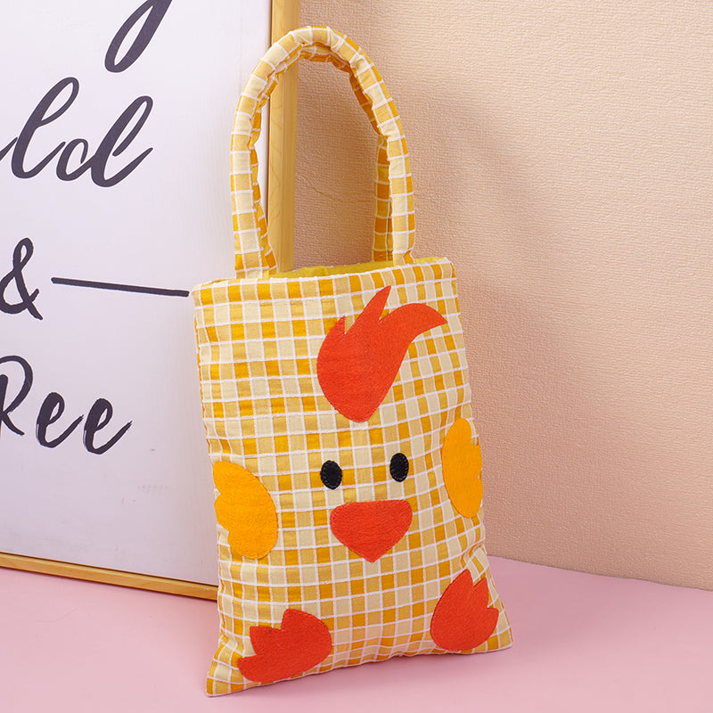 Easter Plaid Chick Tote Bag