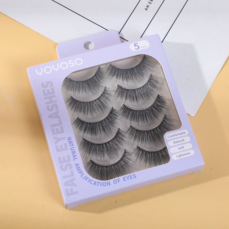 5D simulation bushy false eyelashes (5 pairs)-11