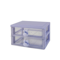 Cute rabbit two-layer storage box