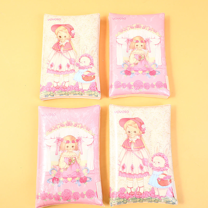 Egg roll sister rose manor napping stress relieve notebook A5-horizontal line in