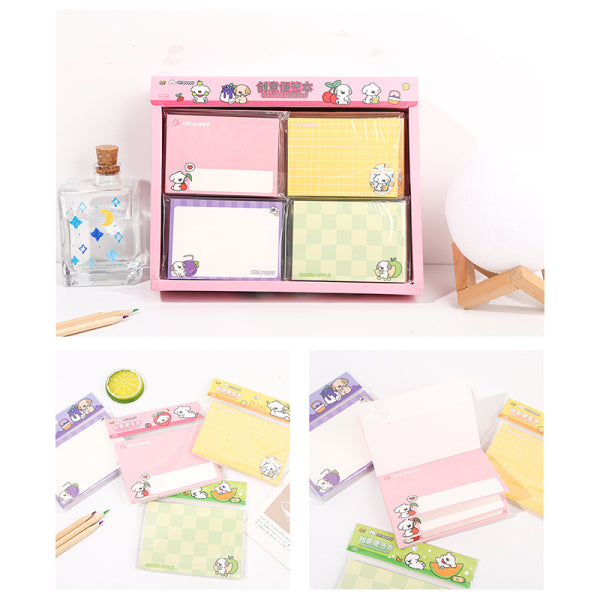 Papi dog colourful fruity rectangular sticky note L