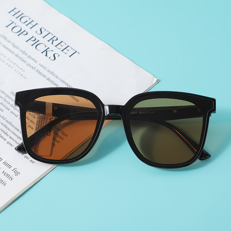 Fashion big frame trend sunglasses B337-tan