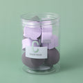 Delicate and soft barreled multi-purpose powder puff 9pcs set-purple