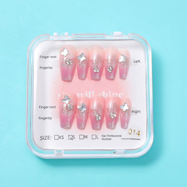 Flexible and delicate wearable manicure -A14 butterfly beauty girl