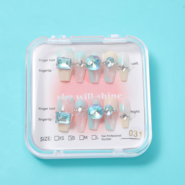 Flexible and delicate wearable manicure -A31 ice blue shadow
