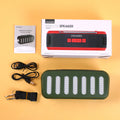 Antenna wireless speaker with solar panel and flashlight-green