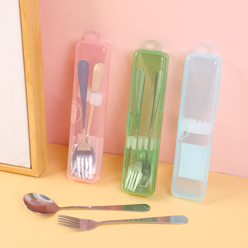 Japanese style portable spoon and fork set