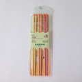 Round-end alloy chopsticks 3 pairs