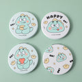 Happy cute dinosaur series-large round fashion mirror