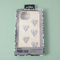 Metal photo frame electroplated love Apple 14 Plus phone case