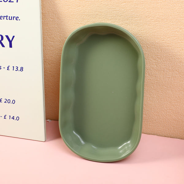 craft snack plate - green