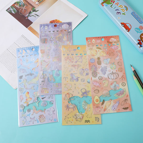 Dream ballet constellations flat stickers