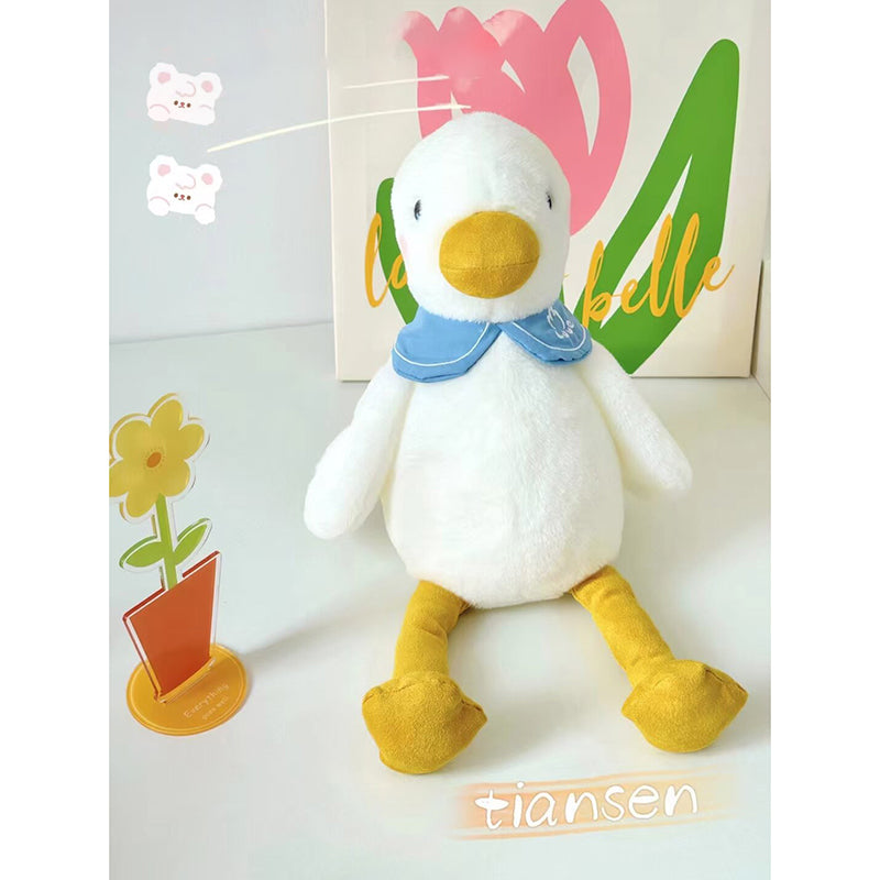 Sleeping large white goose plush doll-35cm