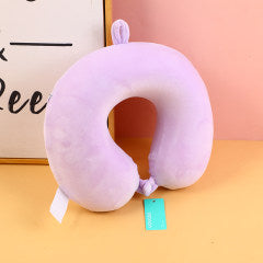 Solid color memory foam U-shaped pillow-purple