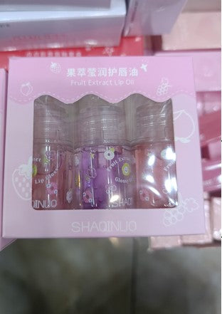 three pcs set lip oil