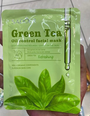 green tea oil controlling face mask