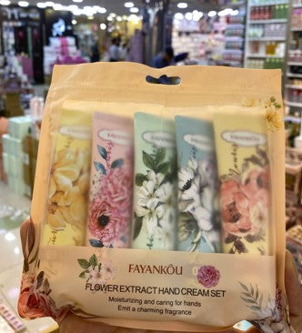 five pcs colorful hand cream