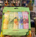 five pcs multi fruit hand cream