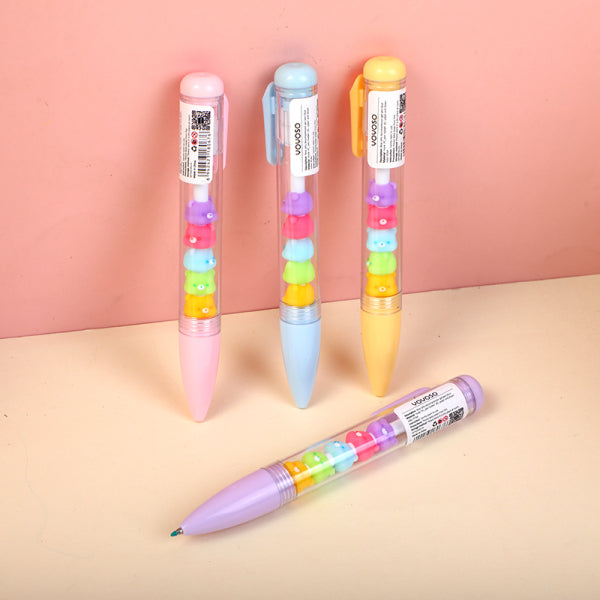 Bear jelly decompression gel pen-blue