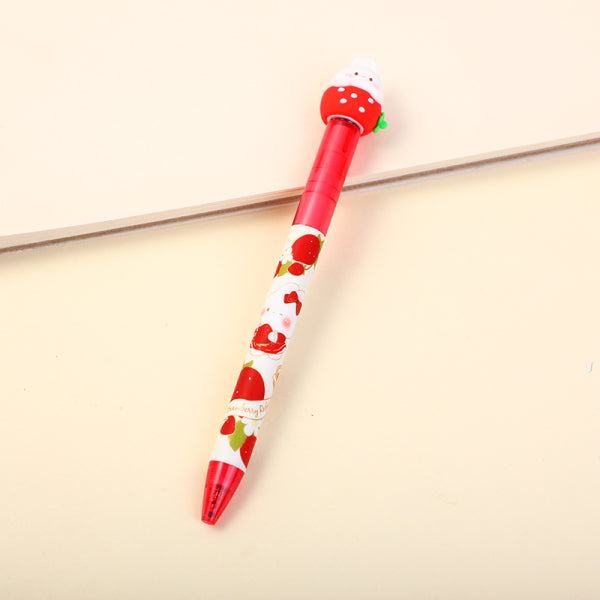Sweet bunny strawberry decompression gel pen-blue