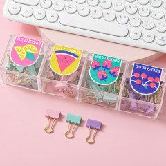 Macaron color binder clip-19mm（19pcs)