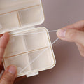 Simple square 7-compartment pill box