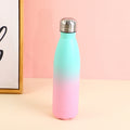 Double-layer 304 stainless steel insulated bottle-gradient pink