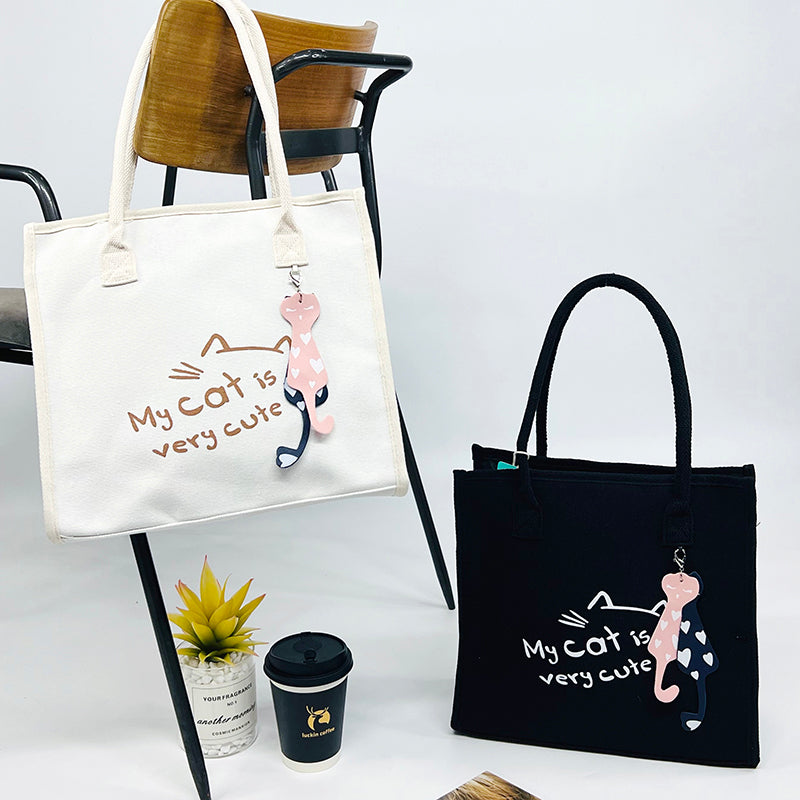 Kitten life series coated tote bag-No.3
