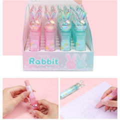Crystal long-eared rabbit lipstick eraser