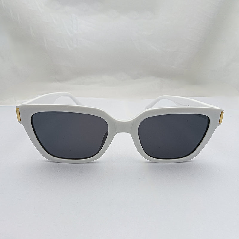 One-line decoration women's sunglasses 2322-white