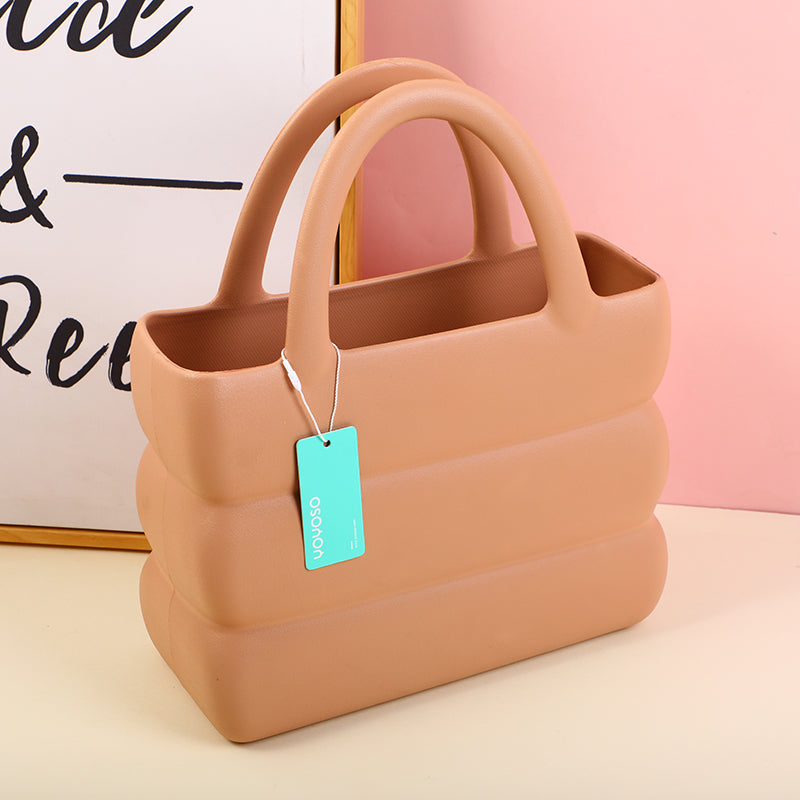 Stylish hand-held shoulder bag-coffee