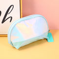 Laser glossy leather shell cosmetic bag-Large