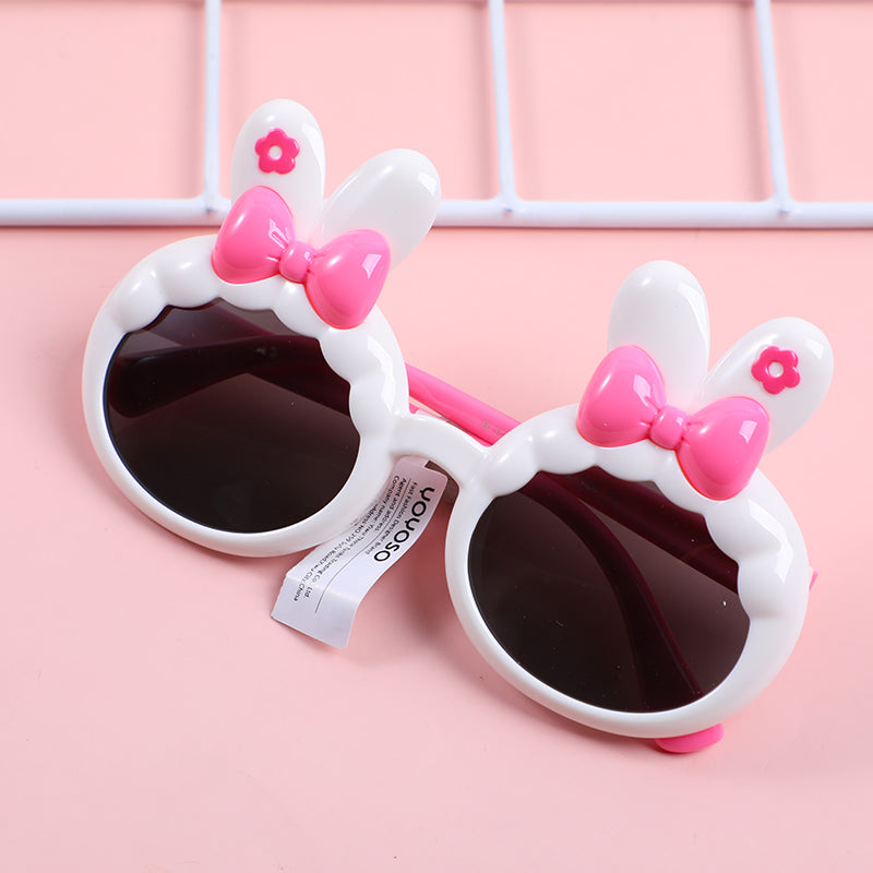 Rabbit with bowknot children's polarized glasses-white