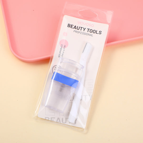 Three section eyelash curler and eyebrow trimmer combo set
