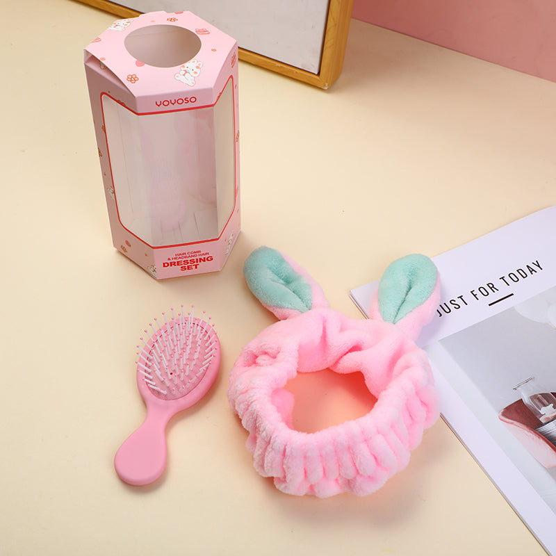 Hair comb and headband hair dressing set