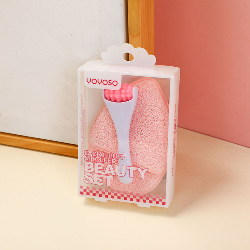 Facial puff and roller beauty set