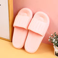Silent anti-slip vertical strip women's household slippers size 36-37-pink