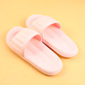 Silent anti-slip vertical strip women's household slippers size 40-41-pink