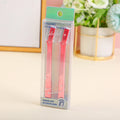 Gradient red colorful electroplated eyebrow trimmer 2pcs set-pink