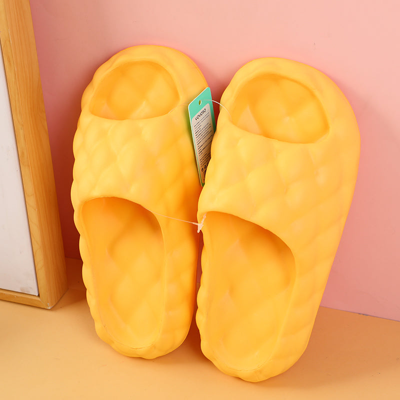 Personality diamond simple women's household slippers size 38-39-yellow
