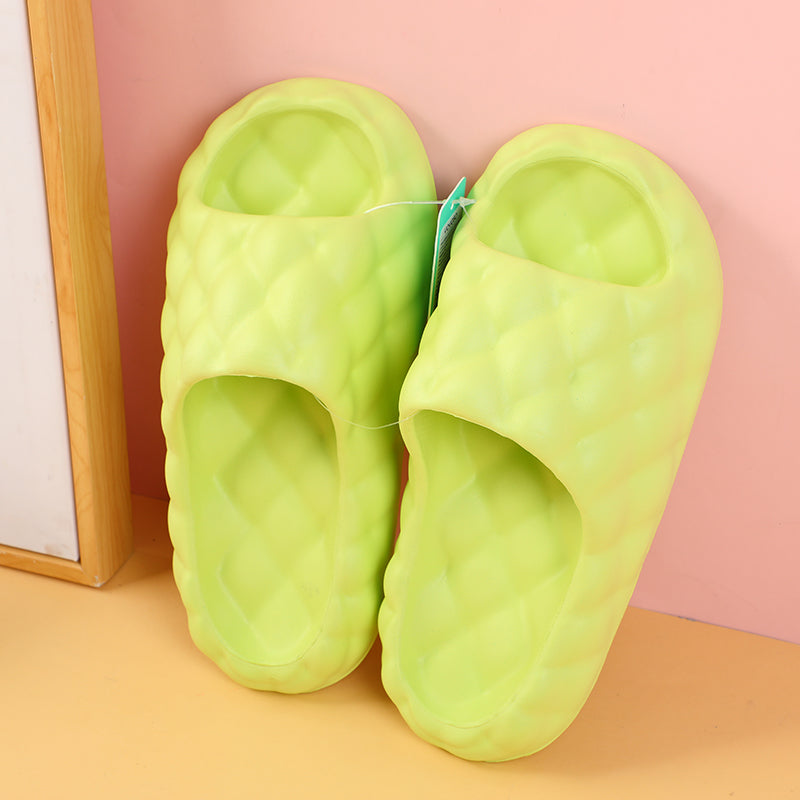 Personality diamond simple women's household slippers size 38-39-green