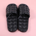 Comfortable soft soled massage men's household slippers size 42-43 (black )