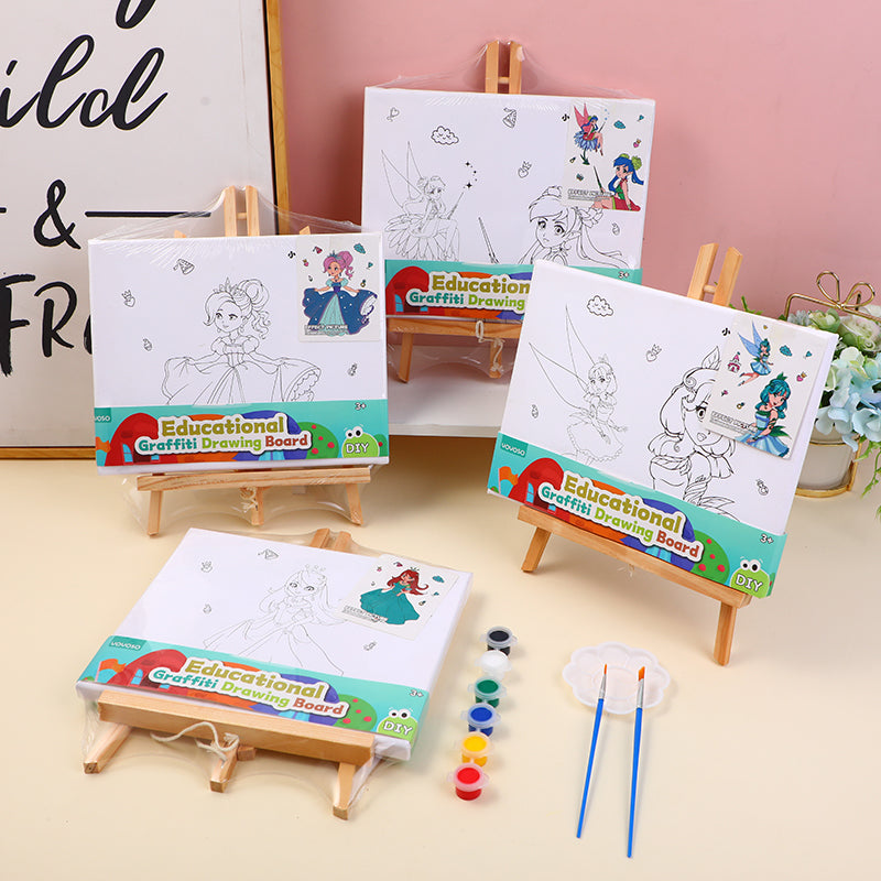 Educational DIY graffiti horizontal drawing board-princess