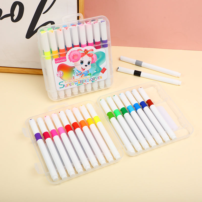 Soft-tip water-based marker 18 colours