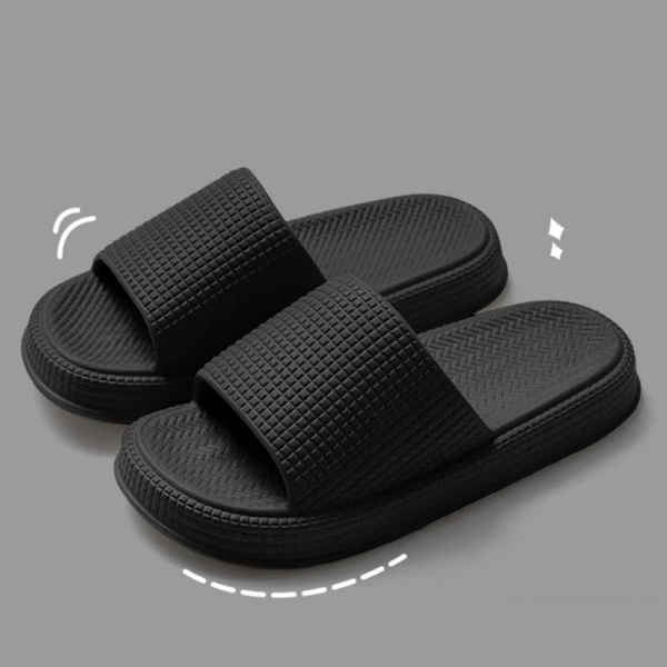 Checkered couple men's household slippers size 42-43 (carbon black)