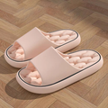 Women's bathroom slippers with black edge and holes size 36-37 (misty pink)